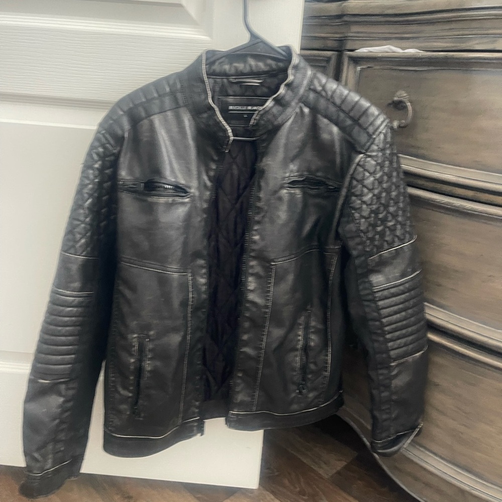 Buckle Black Quilted Bomber Jacket